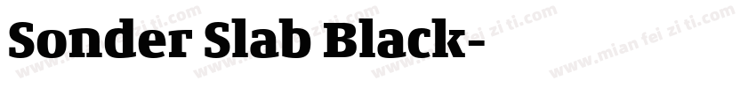 Sonder Slab Black字体转换
